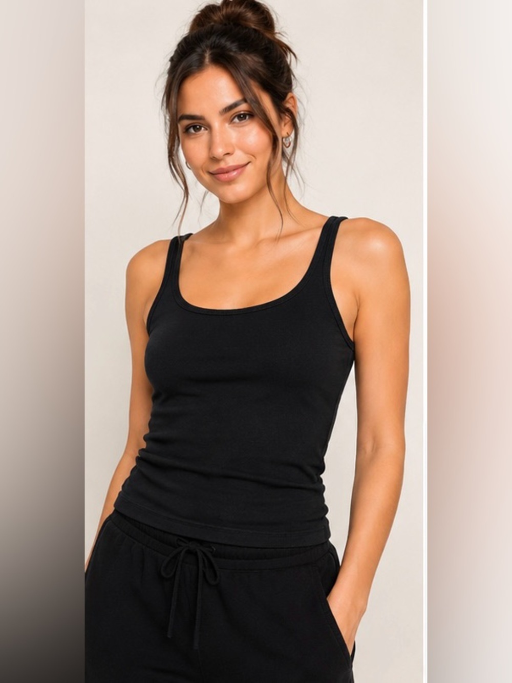 Gap Black Cotton Tank Top Women’s Small Basic Layering Camisole